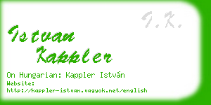 istvan kappler business card